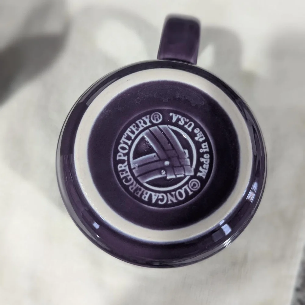 Longaberger Deep Purple Ceramic Mug - Picture 4 of 4